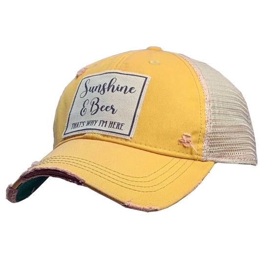 Sunshine & Beer That's Why I'm Here Trucker Hat