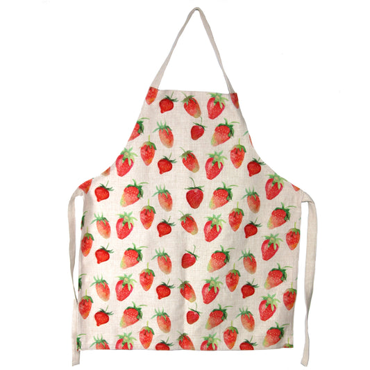 Strawberry Print Fabric Apron
