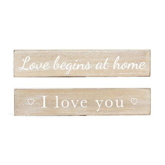 11832 - 10x2 rvs wd brick (LOVE/BEGINS) EVERYDAY VALENTINE