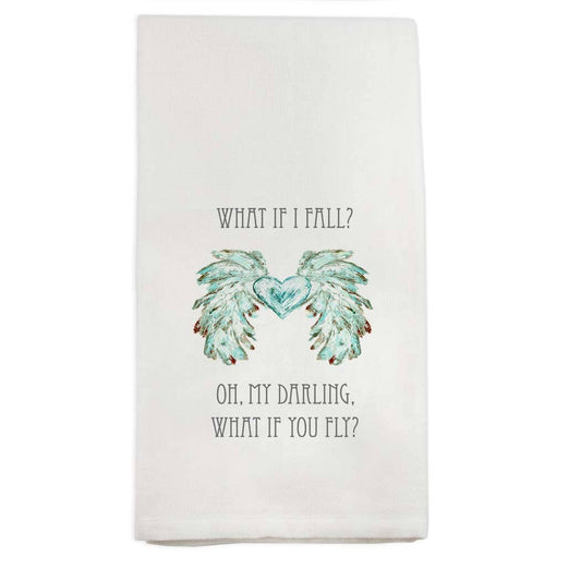 Wings and Heart What If I Fail Dish Towel