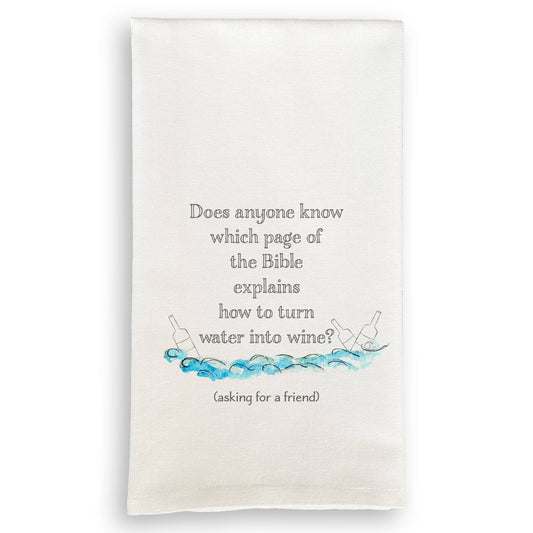 Water Into Wine Dish Towel