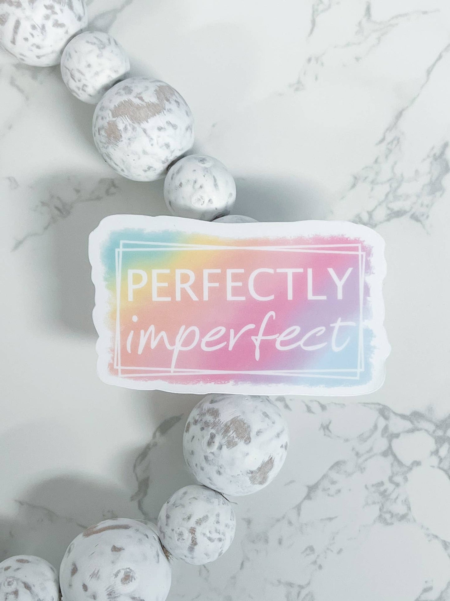 Perfectly Imperfect Clear Sticker, 3x3