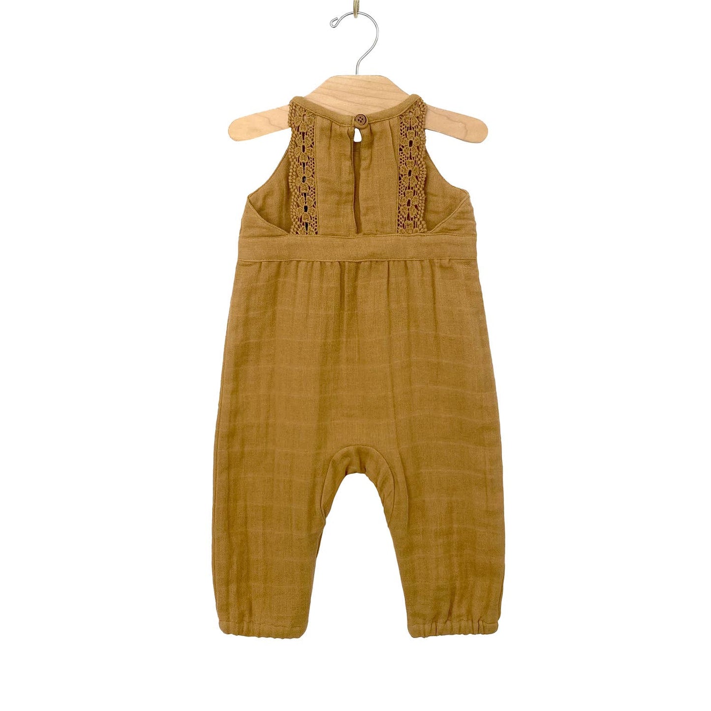 Lace Back Romper- Bronze