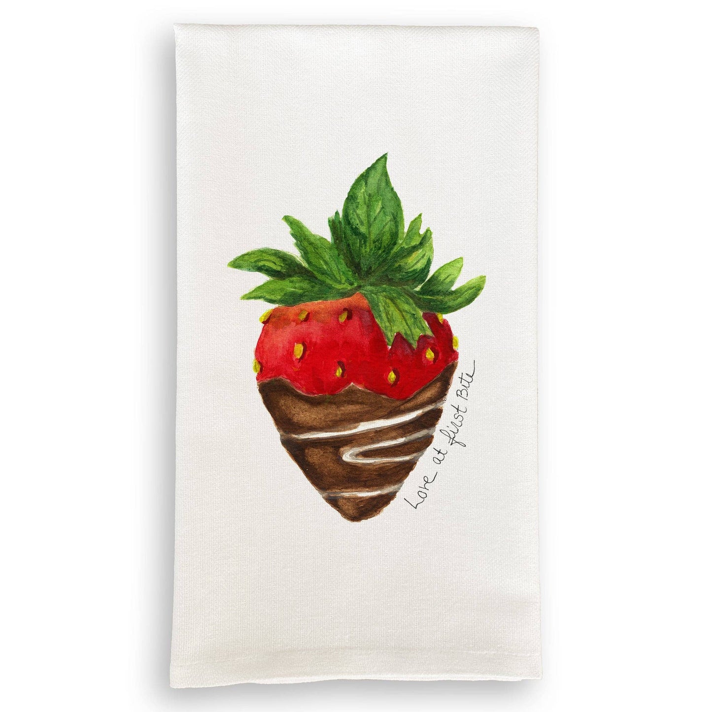 Love At First Bite Strawberry: - / Remove Words / Dishtowel