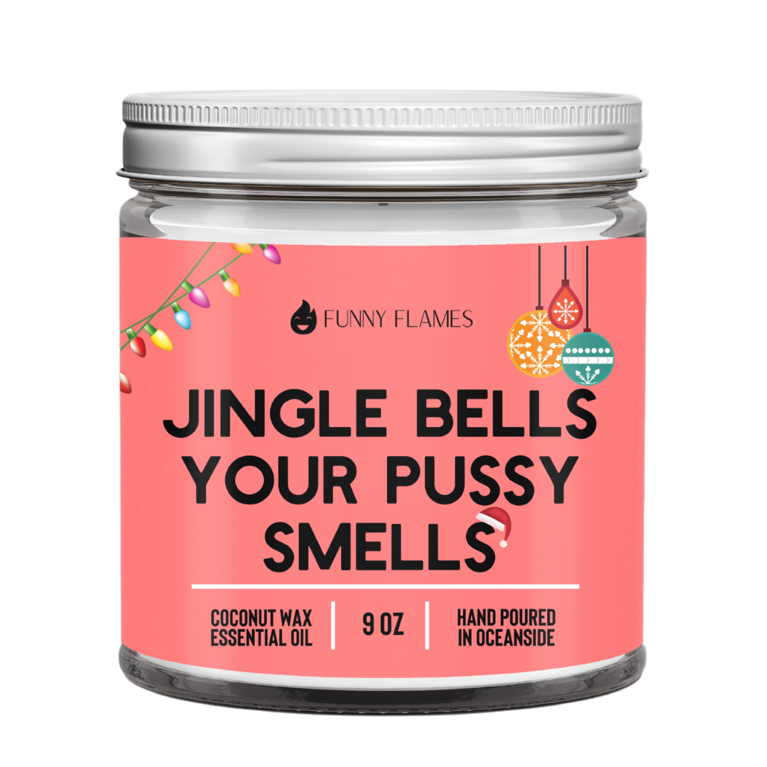 Jingle Bells Your Pussy Smells Candle - Funny Xmas Candle
